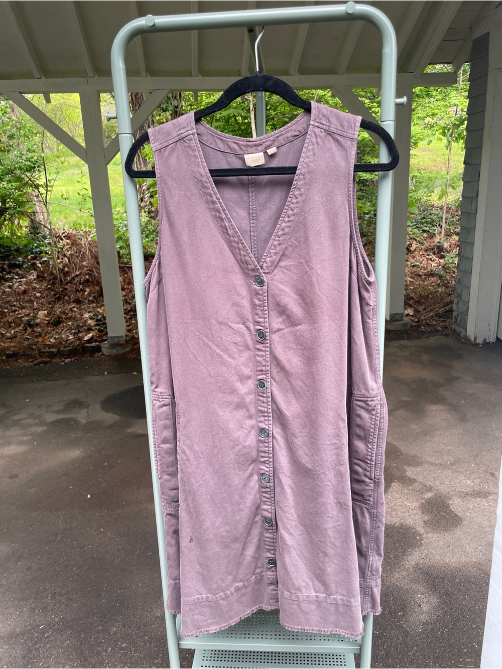 GAP Mauve Button-Front Sleeveless Dress